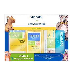 Kit Granado Tradicional Sab liq. + Refil sab. + Toalha