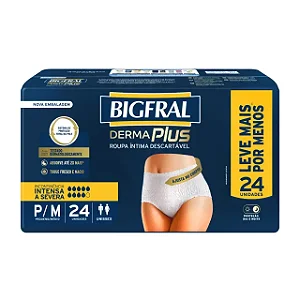 Fralda Geriátrica Bigfral Derma Plus C/24