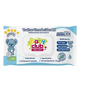 Toalha Umedecida Baby Club Premium Recem Nascido Premium C/100