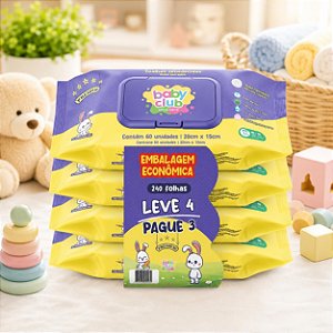 Promopack Lenço Umedecido Baby Club Premium C/60x4=240 Unidades