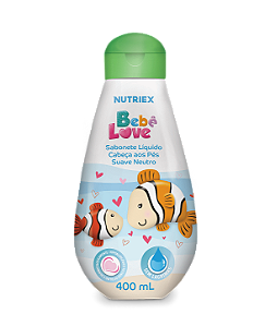 Sabonete Liquido Cabeça aos Pés Suave Neutro Bebê Love 400ml