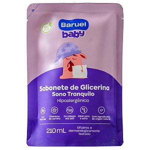 Sabonete Infantil Líquido Sono Tranquilo Refil 210ml Baruel Baby