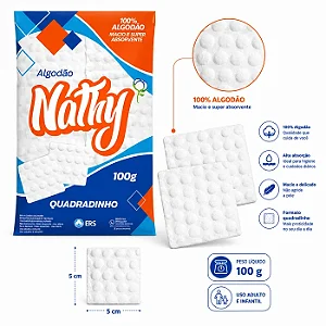 Algodão Quadradinho Nathy 100G