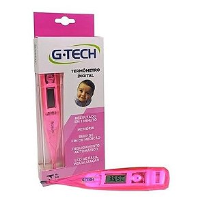 Termômetro Clínico Digital Rosa G-tech
