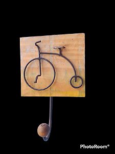 Cabideiro De Parede Artesanal Bike Com 1 Gancho