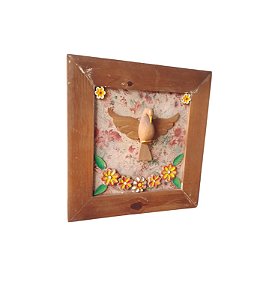 Quadro Divino Espirito Santo de Madeira