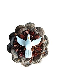 Mandala Divino Espitiro Santo 20 cm Medio Folhas