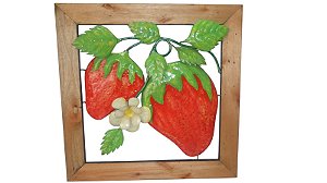 Quadro Morango de Chapa