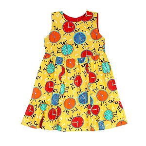 VESTIDO ESTAMPA RELOGIO DIVERTIDO