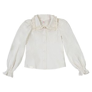 BLUSA GOLA FRU-FRU OFF WHITE