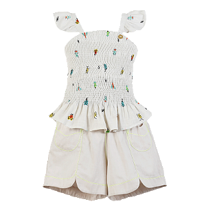 CONJUNTO ESTAMPA BICHINHOS DE JARDIM OFF