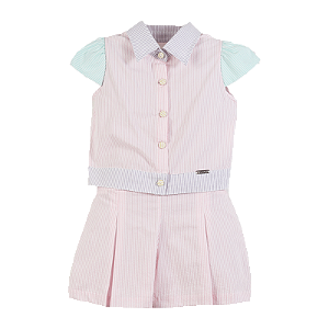 CONJUNTO LISTRADO ROSA