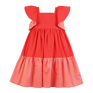 VESTIDO LISO CORAL
