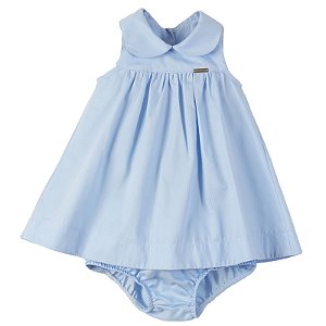 VESTIDO LISO AZUL CLARO