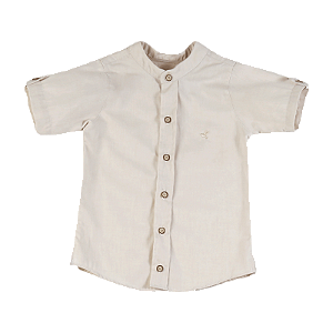 CAMISA MANGA CURTA BEGE