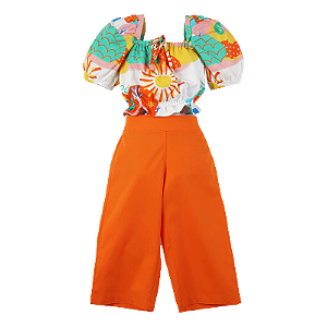 CONJUNTO ESTAMPA VIVA O VERDE/BRANCO