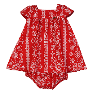 VESTIDO ESTAMPA BORDADO PONTO CRUZ