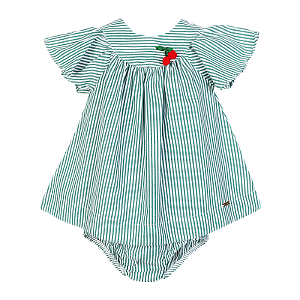 VESTIDO LISTRAS VERDE