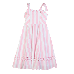 VESTIDO LISTRAS ROSA