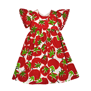 VESTIDO ESTAMPA TOMATE