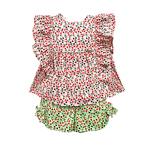CONJUNTO ESTAMPA CEREJINHA ROSA