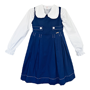 CONJUNTO AZUL MARINHO E BRANCO