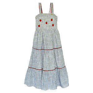 VESTIDO LISTRADO PRETO E BRANCO