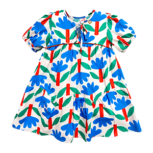 VESTIDO ESTAMPA FLORES PINTADAS OFF