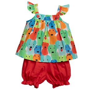 CONJUNTO ESTAMPA AQUARELA DE PETS