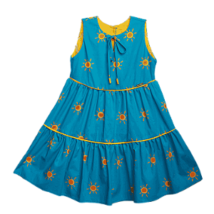 VESTIDO ESTAMPA SOL AZUL