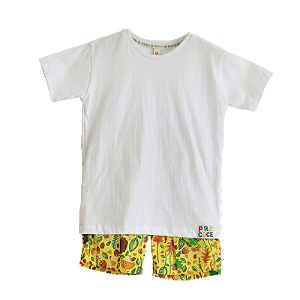 CONJUNTO ESTAMPA SEMEAR FUNDO AMARELO