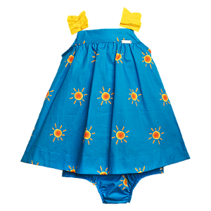 VESTIDO ESTAMPA SOL AZUL