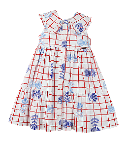 VESTIDO ESTAMPA FLOR NAVE
