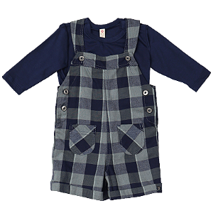 CONJUNTO AZUL XADREZ