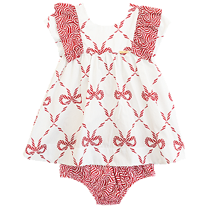 VESTIDO LAÇO VERMELHO FUNDO BRANCO