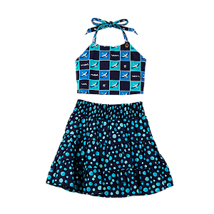 CONJUNTO ESTAMPA VOO DAS GARÇAS E MERGULHO