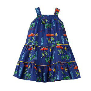 VESTIDO ESTAMPA DESENHANDO AS FERIAS