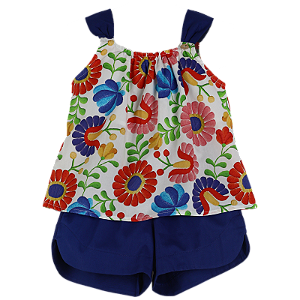 CONJUNTO ESTAMPA FLORAL COLORIDO