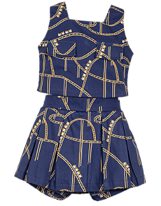 CONJUNTO ESTAMPA MONTANHA RUSSA AZUL