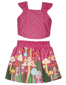 CONJUNTO BARRADO COGUMELO ROSA PINK