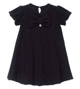 VESTIDO LISO QUEBEC PRETO