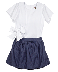 CONJUNTO GALLES BRANCO E OXFORD AZUL
