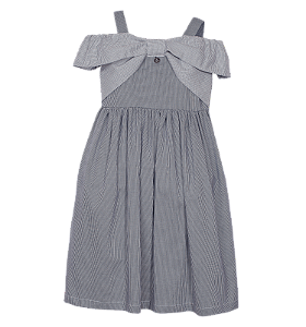 VESTIDO BIS XADREZ MARINHO COM BRANCO