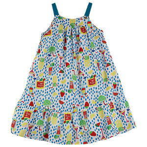 VESTIDO ESTAMPA DRINK FUNDO BRANCO