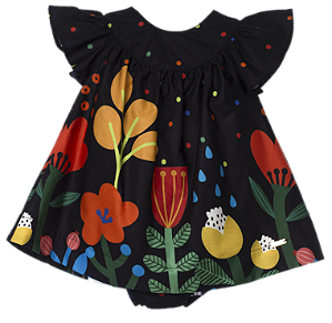 VESTIDO BARRADO COLORINDO AS FLORES