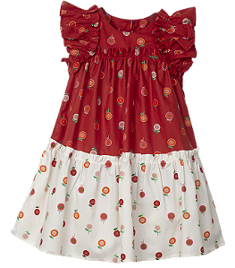 VESTIDO ESTAMPA BOTÕES DE FLOR