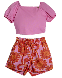 CONJUNTO BORDADOS MÁGICOS FUNDO ROSA