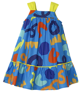 VESTIDO ESTAMPA CORTE E RECORTE