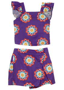 CONJUNTO ESTAMPA FLORES QUE CANTAM