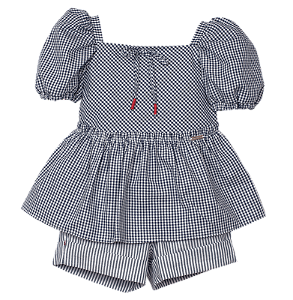 CONJUNTO OXFORD XADREZ MARINHO E BRANCO